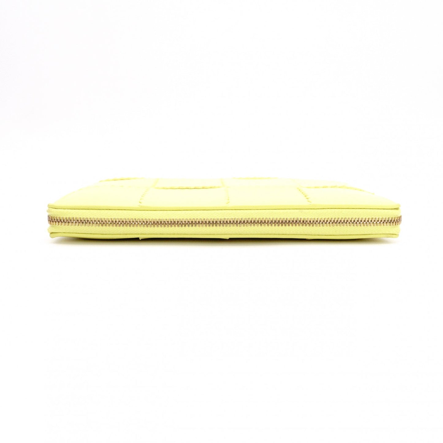 BOTTEGAVENETA Zip-Around Wallet Cassette Long Wallet Leather Yellow
