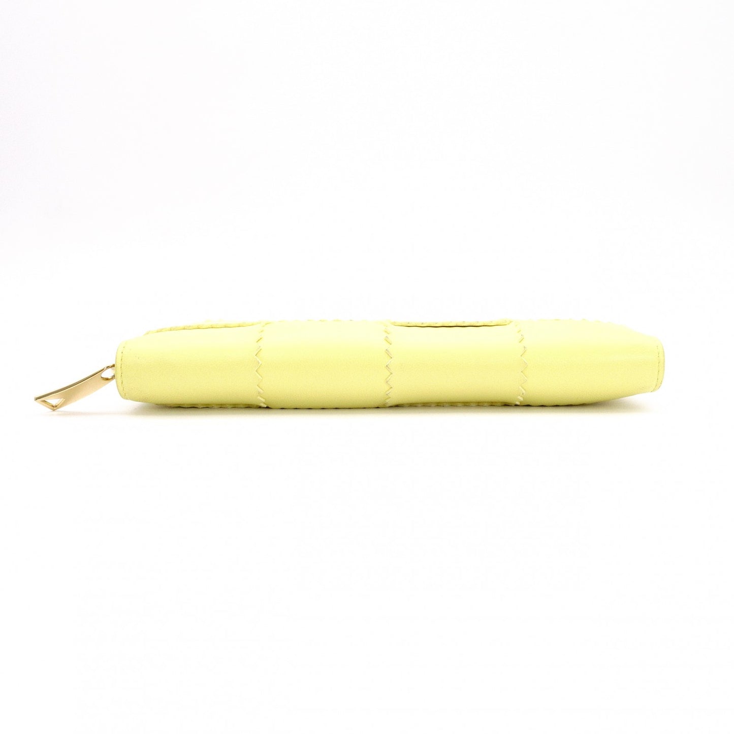 BOTTEGAVENETA Zip-Around Wallet Cassette Long Wallet Leather Yellow