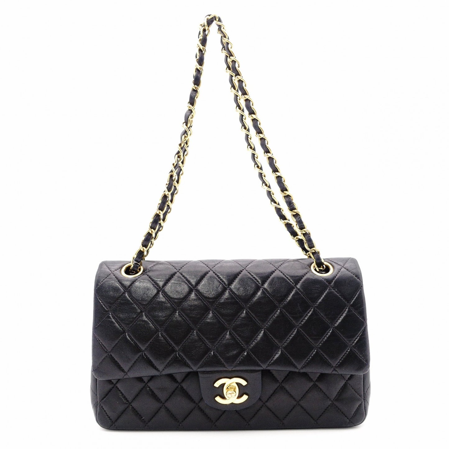 CHANEL シャネル クラシック Wフラップ ショルダーバッグ レザー【中古】 レディース