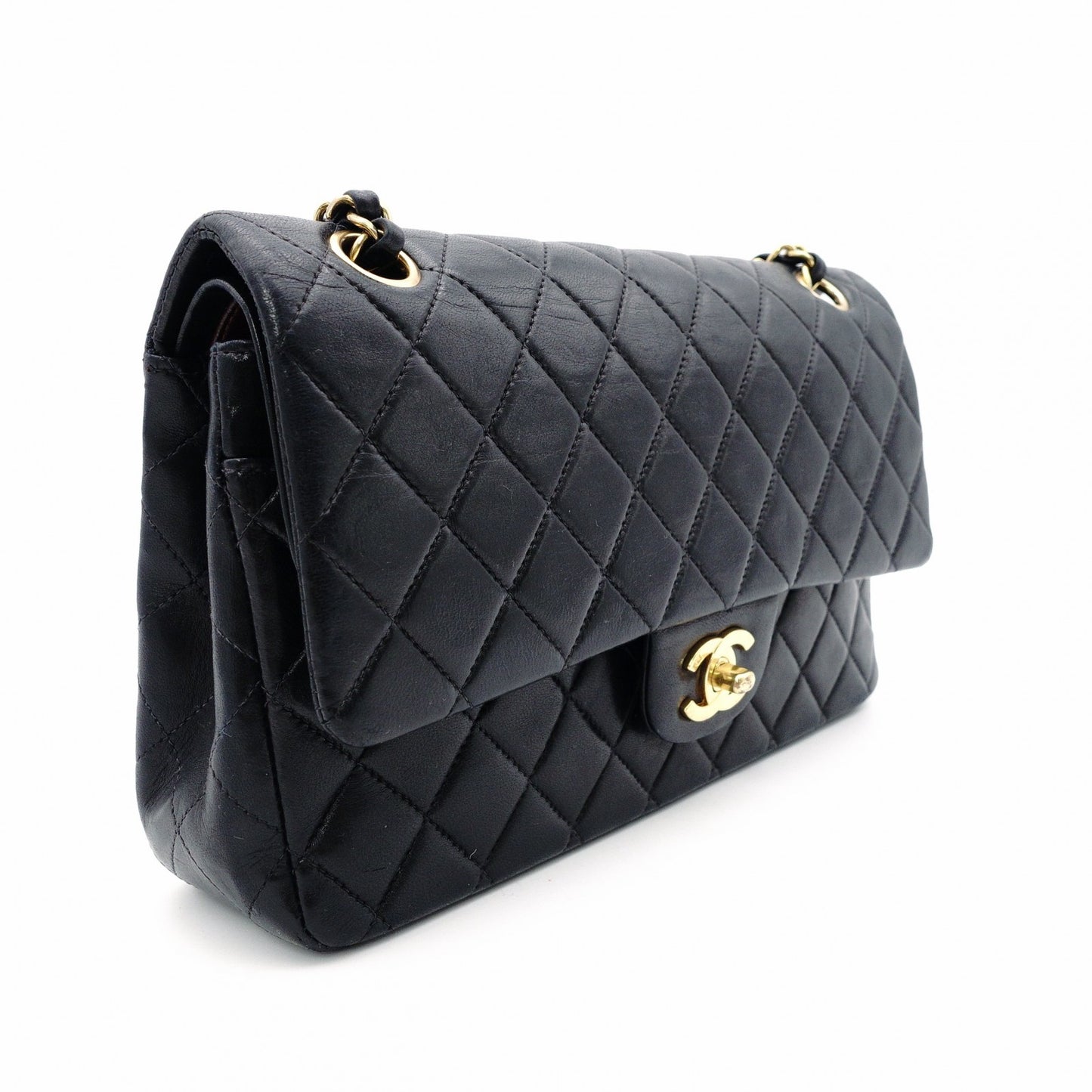 CHANEL シャネル クラシック Wフラップ ショルダーバッグ レザー【中古】 レディース