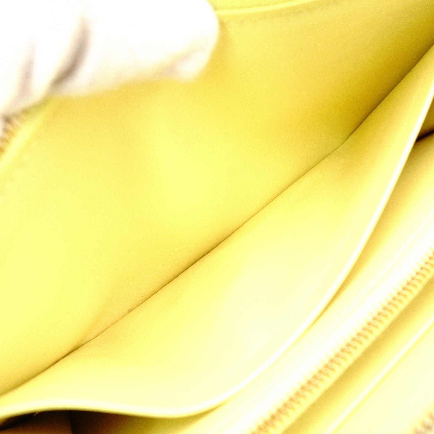 BOTTEGAVENETA Zip-Around Wallet Cassette Long Wallet Leather Yellow