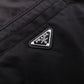 PRADA Triangle Logo SPH66 Nylon Skinny Pants, Nylon, Black, Size 44