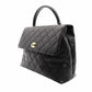 CHANEL Matelassé Top Handle Handbag Black Caviar Skin Black A21397 Gold Hardware 7-9-604