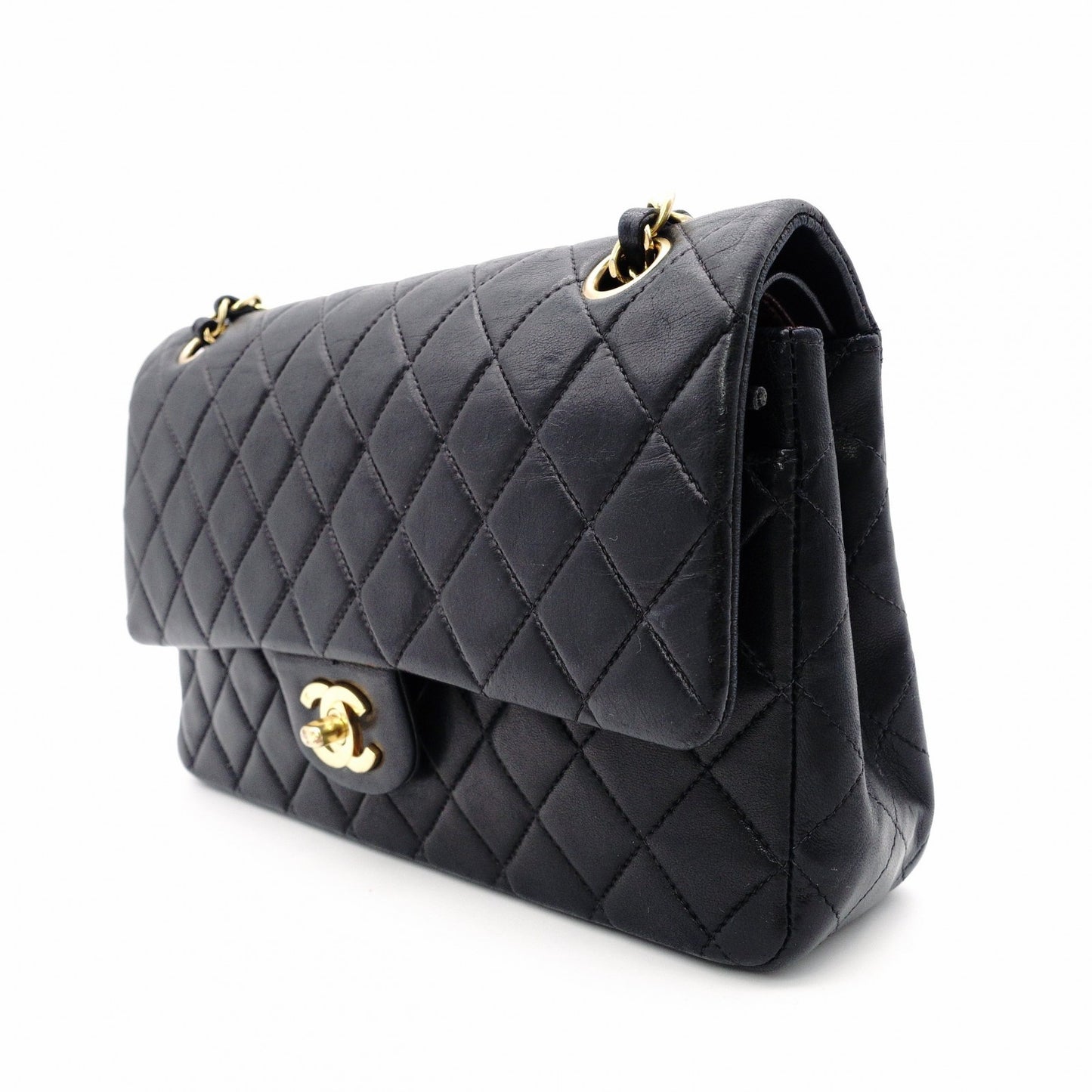 CHANEL シャネル クラシック Wフラップ ショルダーバッグ レザー【中古】 レディース