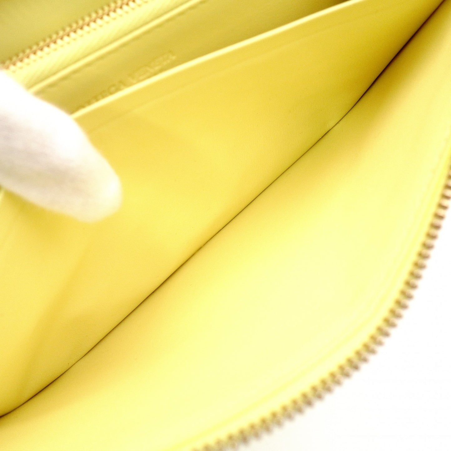 BOTTEGAVENETA Zip-Around Wallet Cassette Long Wallet Leather Yellow