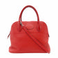 HERMES Bolide 31 Leather Handbag Red 2-Way □I Stamped Shoulder Strap Silver Hardware 7-10-527