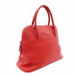 HERMES Bolide 31 Leather Handbag Red 2-Way □I Stamped Shoulder Strap Silver Hardware 7-10-527
