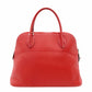 HERMES Bolide 31 Leather Handbag Red 2-Way □I Stamped Shoulder Strap Silver Hardware 7-10-527