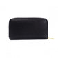 Salvatore Ferragamo Round Zipper Gancini Long Wallet, Leather, Black with Gold Hardware