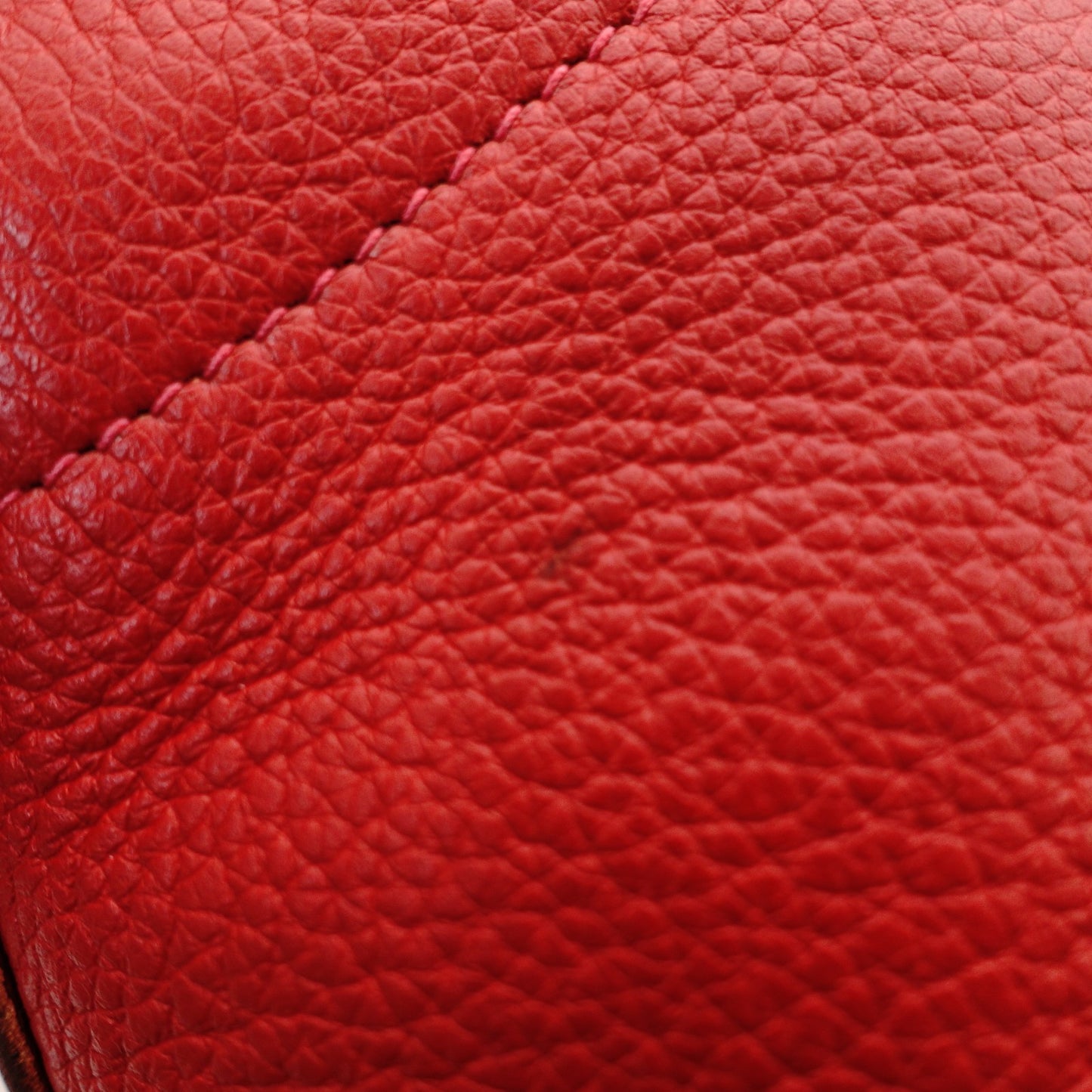 HERMES Bolide 31 Leather Handbag Red 2-Way □I Stamped Shoulder Strap Silver Hardware 7-10-527