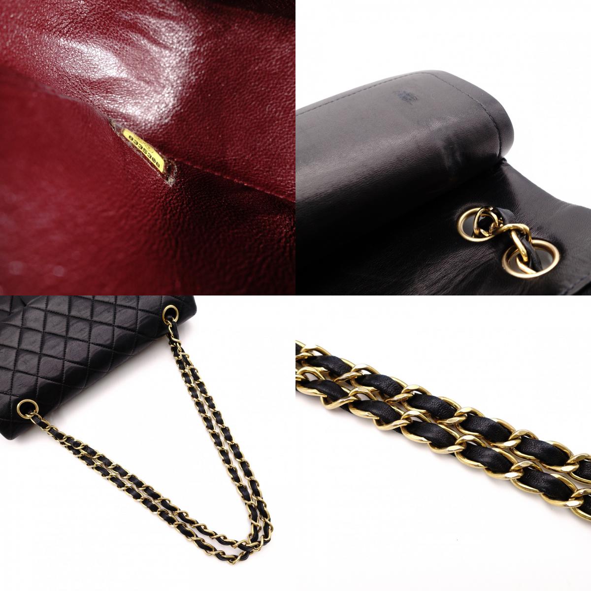 CHANEL シャネル クラシック Wフラップ ショルダーバッグ レザー【中古】 レディース