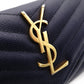 SAINT LAURENT Cassandra Long Wallet, Leather, Navy, Gold Hardware