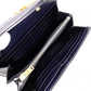 SAINT LAURENT Cassandra Long Wallet, Leather, Navy, Gold Hardware