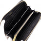 Salvatore Ferragamo Round Zipper Gancini Long Wallet, Leather, Black with Gold Hardware
