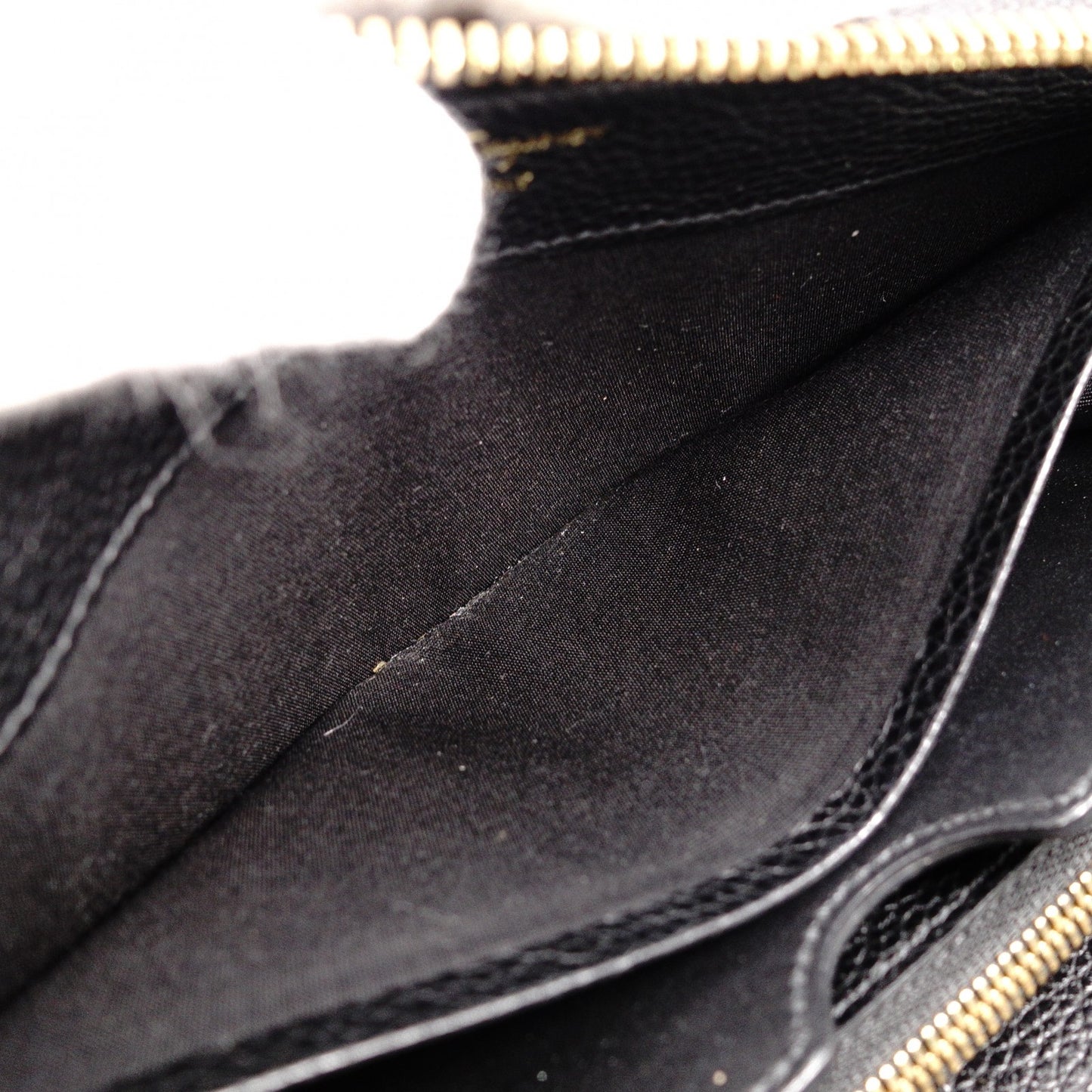 Salvatore Ferragamo Round Zipper Gancini Long Wallet, Leather, Black with Gold Hardware