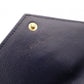 SAINT LAURENT Cassandra Long Wallet, Leather, Navy, Gold Hardware