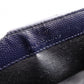 SAINT LAURENT Cassandra Long Wallet, Leather, Navy, Gold Hardware