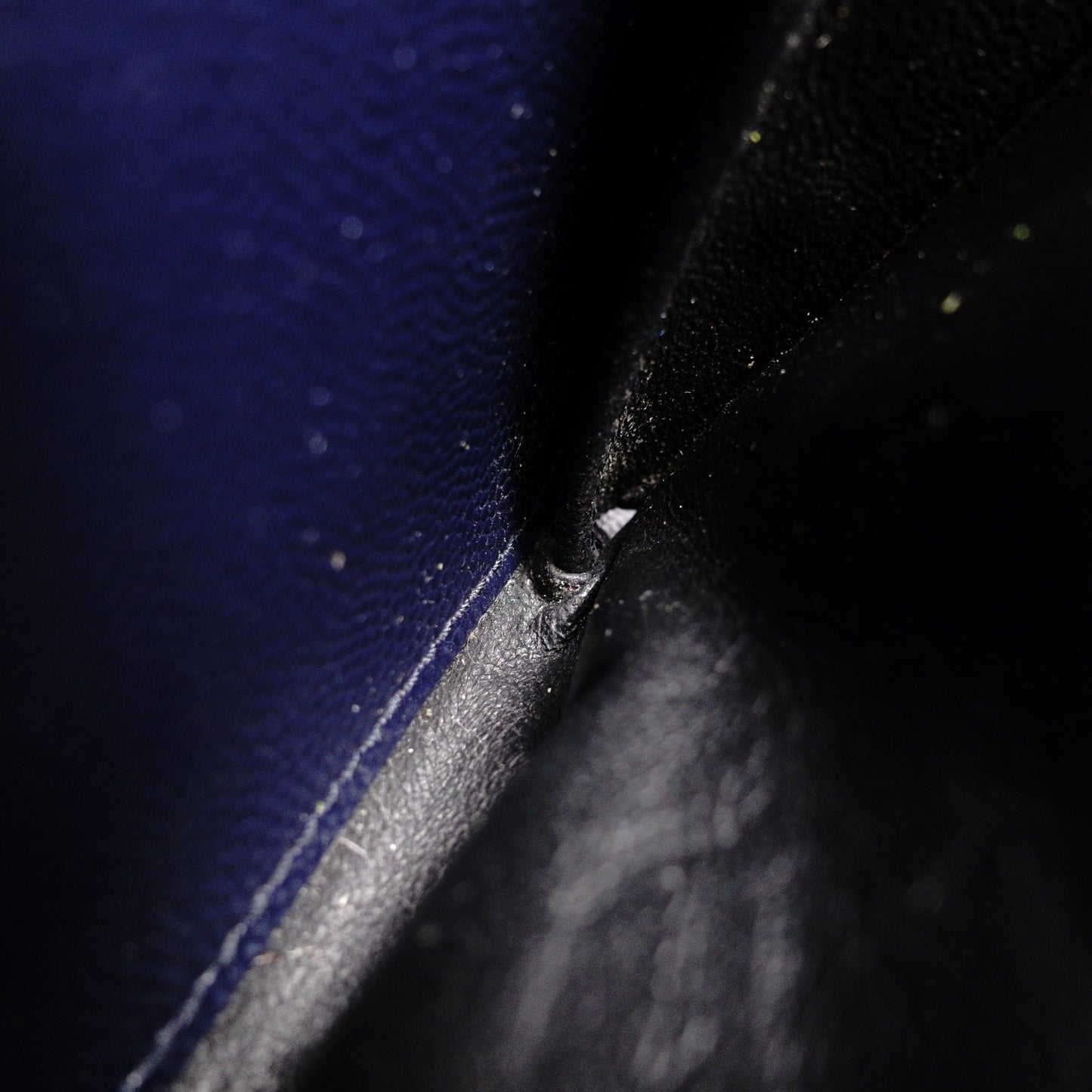 SAINT LAURENT Cassandra Long Wallet, Leather, Navy, Gold Hardware