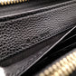 Salvatore Ferragamo Round Zipper Gancini Long Wallet, Leather, Black with Gold Hardware
