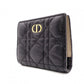 Christian Dior Cannage Bifold Wallet, Leather, Black and Beige, CD Logo