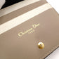 Christian Dior Cannage Bifold Wallet, Leather, Black and Beige, CD Logo