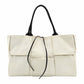 Bottega Veneta Intrecciato Tote Bag Canvas Off-White × Black Shoulder Pouch Included 7-12-043
