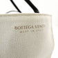 Bottega Veneta Intrecciato Tote Bag Canvas Off-White × Black Shoulder Pouch Included 7-12-043