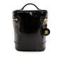 CHANEL Coco Mark Patent Leather Black Vanity Bag Black Handbag Vintage 7-11-770