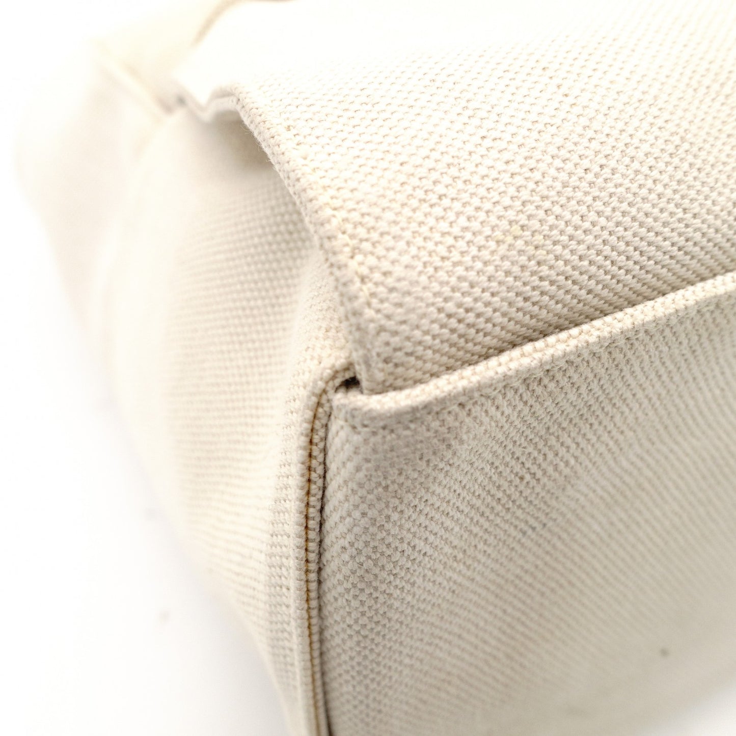 Bottega Veneta Intrecciato Tote Bag Canvas Off-White × Black Shoulder Pouch Included 7-12-043