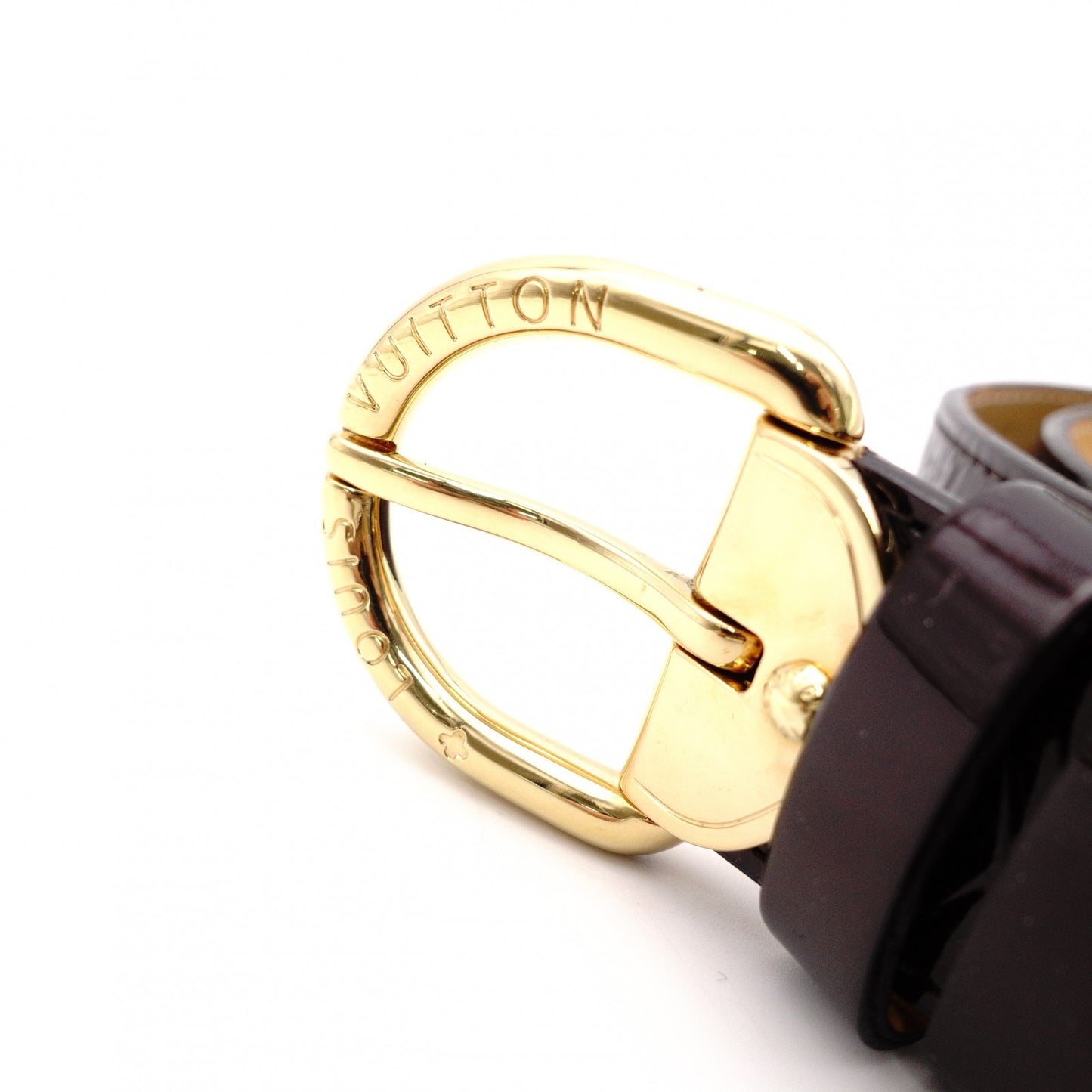 LOUIS VUITTON Monogram Vernis Belt, Patent Leather, Amaranth