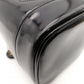 CHANEL Coco Mark Patent Leather Black Vanity Bag Black Handbag Vintage 7-11-770