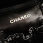 CHANEL Coco Mark Patent Leather Black Vanity Bag Black Handbag Vintage 7-11-770