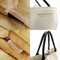Bottega Veneta Intrecciato Tote Bag Canvas Off-White × Black Shoulder Pouch Included 7-12-043