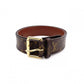 LOUIS VUITTON Monogram Canvas Belt, PVC Leather, Brown, Size 85