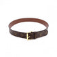 LOUIS VUITTON Monogram Canvas Belt, PVC Leather, Brown, Size 85