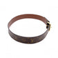 LOUIS VUITTON Monogram Canvas Belt, PVC Leather, Brown, Size 85