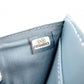 CHANEL Caviar Skin Boy Chanel Tri-fold Wallet, Leather, Blue, Gold Hardware
