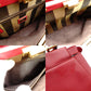 FENDI Peekaboo Handbag 2-Way Leather Red Shoulder Bag Red Gold Hardware 7-11-477