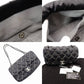 CHANEL Parisian Matelassé Nylon Tweed On-Stitch Double Chain Shoulder Bag Gray Nylon Silver Hardware 7-11-761