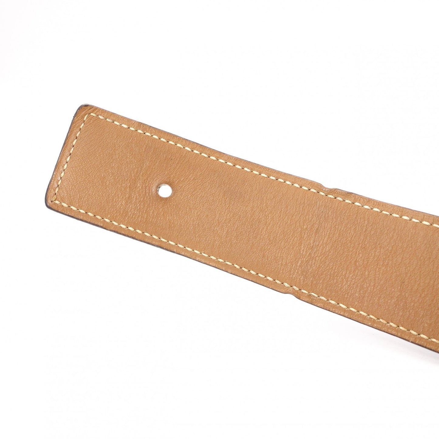 HERMES H Belt, Leather, Black, Reversible, Gold Hardware
