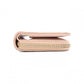 SAINT LAURENT Cassandra Bifold Wallet, Leather, Pink Beige, Gold Hardware
