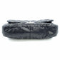 CHANEL Parisian Matelassé Nylon Tweed On-Stitch Double Chain Shoulder Bag Gray Nylon Silver Hardware 7-11-761