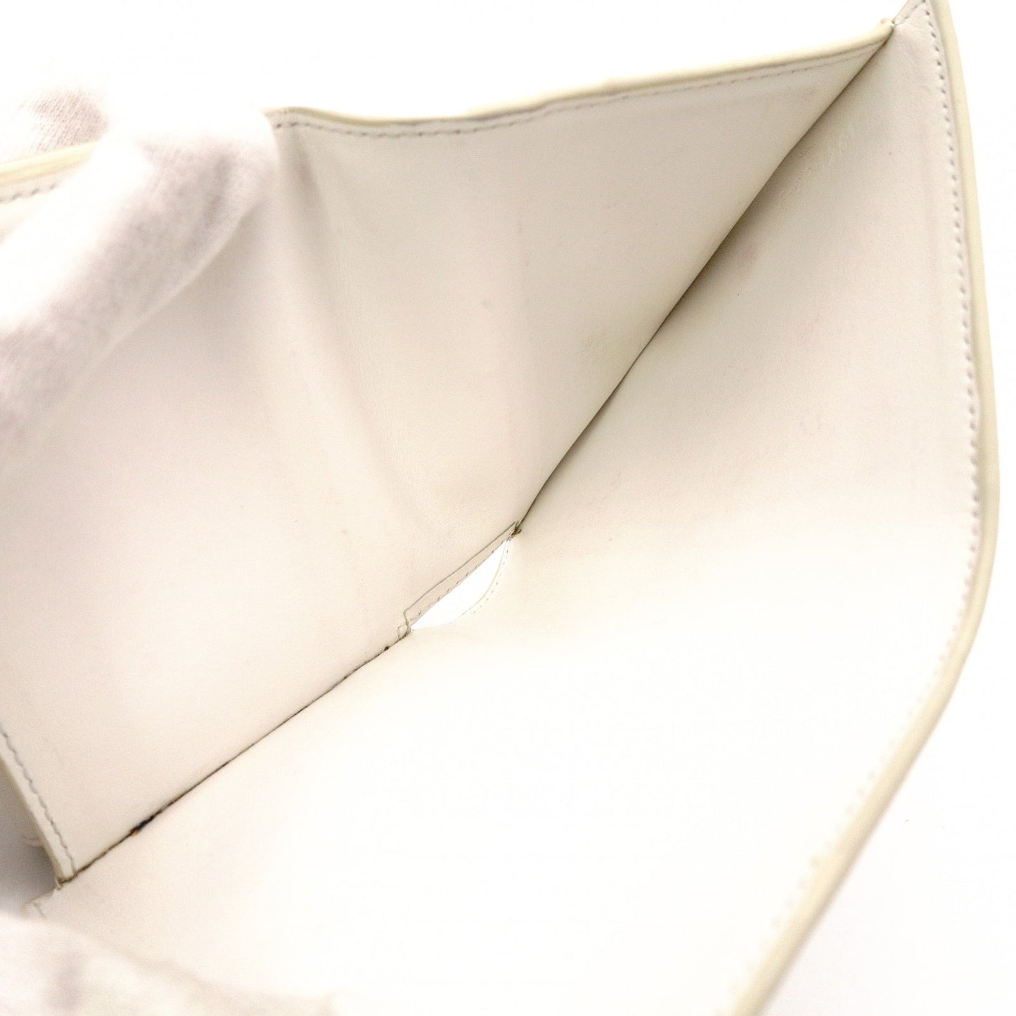 CELINE Strap Bifold Wallet, Leather, Beige, Wallet