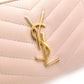 SAINT LAURENT Cassandra Bifold Wallet, Leather, Pink Beige, Gold Hardware