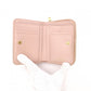 SAINT LAURENT Cassandra Bifold Wallet, Leather, Pink Beige, Gold Hardware