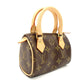 LOUIS VUITTON Mini Speedy Monogram Canvas Handbag PVC Leather Brown 7-12-120