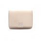 LOEWE Anagram Compact Wallet, Tri-fold, Leather, Beige