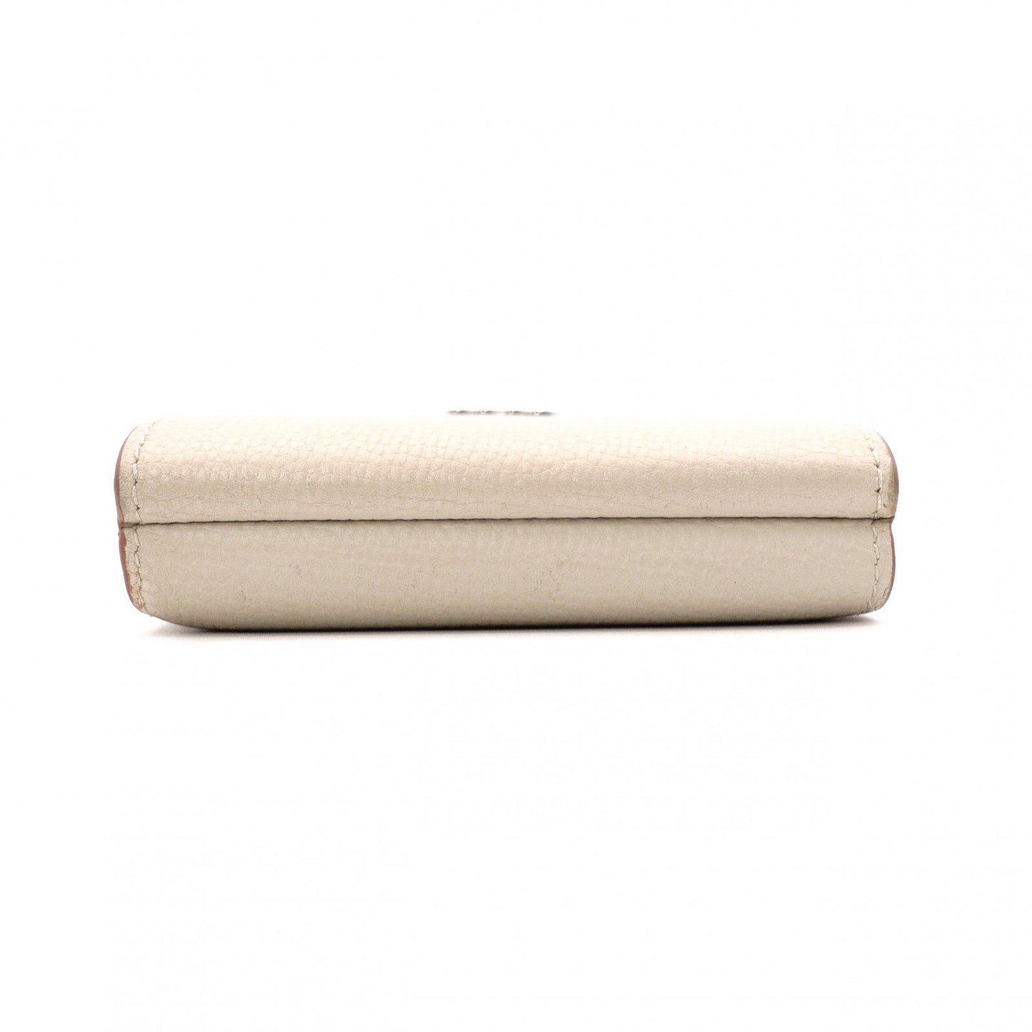 LOEWE Anagram Compact Wallet, Tri-fold, Leather, Beige