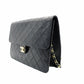 CHANEL Matelassé Chain Shoulder Bag Single Black Lambskin Black Leather Vintage Gold Hardware 7-7-486