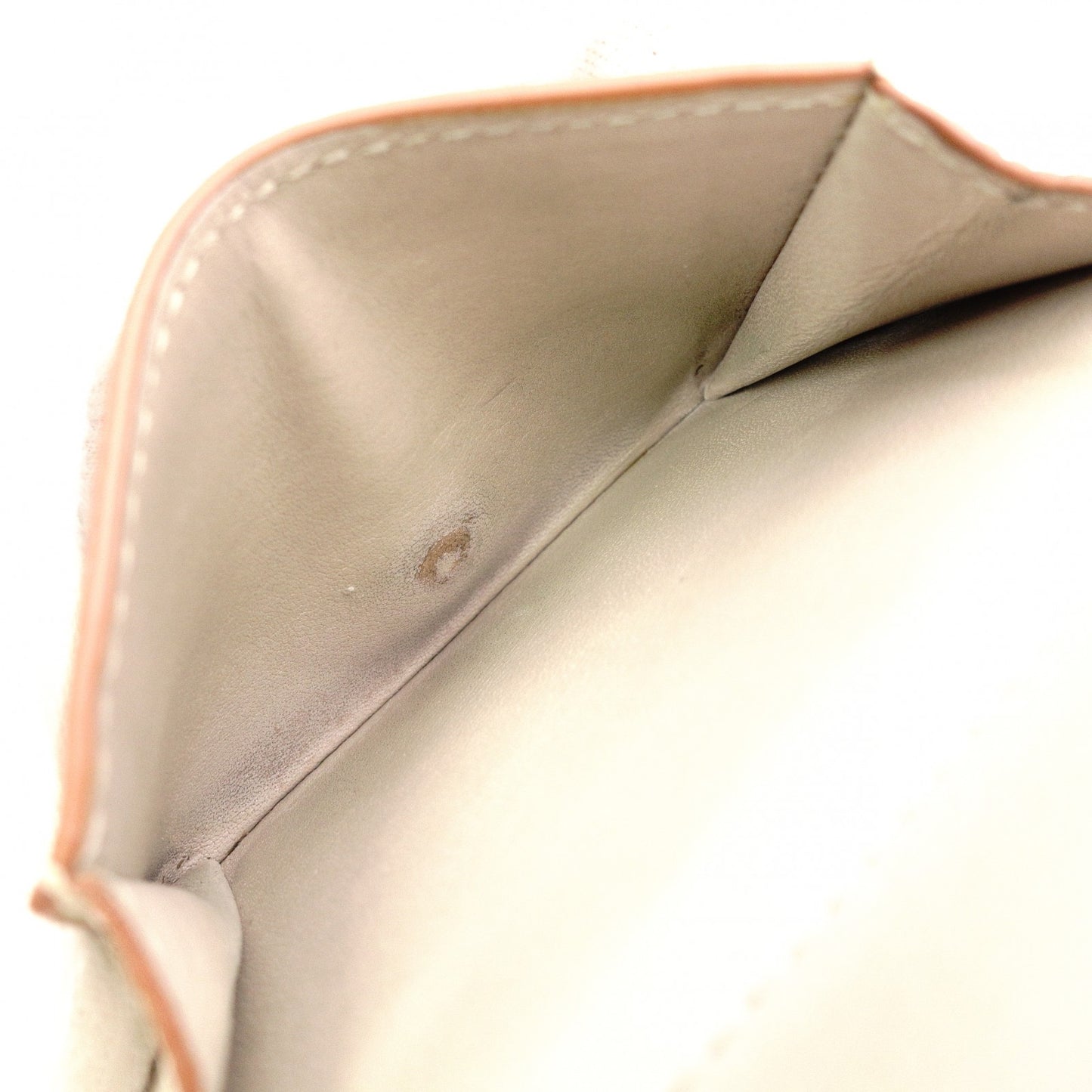 LOEWE Anagram Compact Wallet, Tri-fold, Leather, Beige